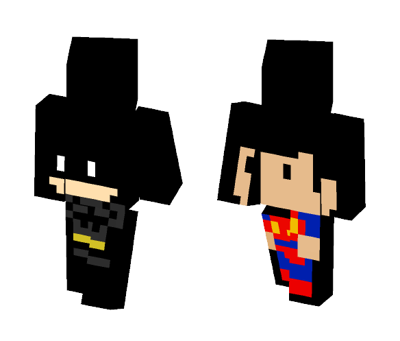 Mini Batman and Superman - Batman Minecraft Skins - image 1