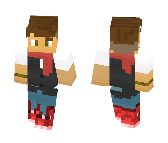 Red Scarf (For Grimlol) - Male Minecraft Skins - image 1