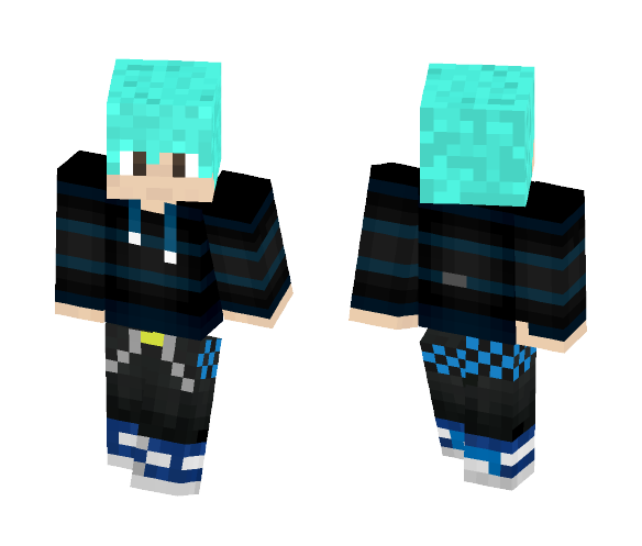 Blue haired guy - Male Minecraft Skins - image 1