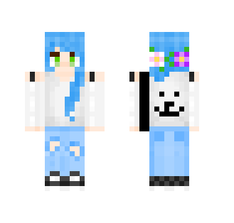 A girl in a jean - Girl Minecraft Skins - image 2
