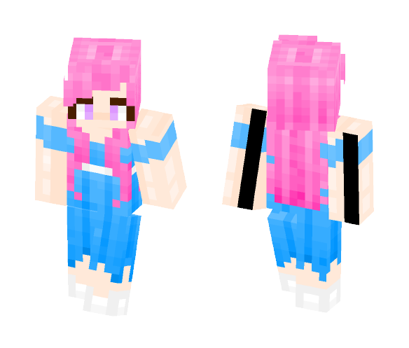 A girl in a blue dress - Girl Minecraft Skins - image 1