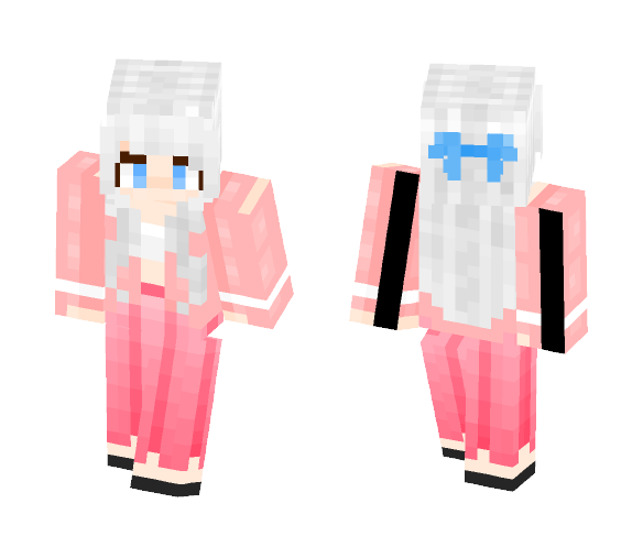 A girl in a pink dress - Girl Minecraft Skins - image 1