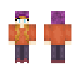 Purple Beanie Girl - Girl Minecraft Skins - image 2