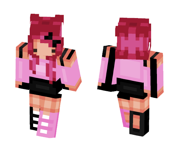 кяαzу ~ Black and bubble gum - Female Minecraft Skins - image 1