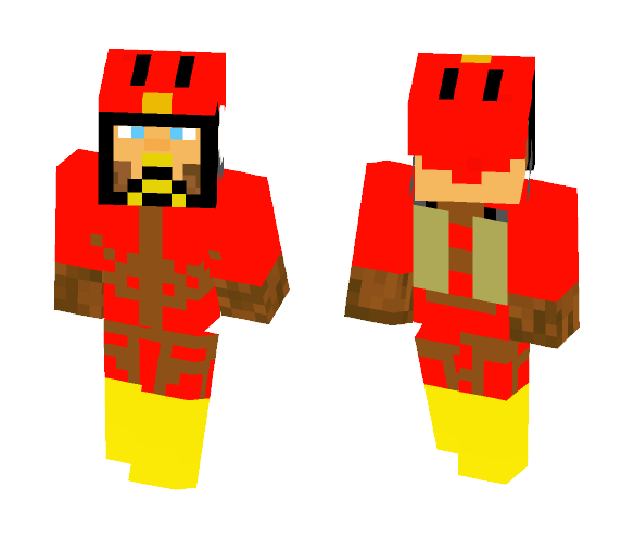 Masked Firefighter - Male Minecraft Skins - image 1