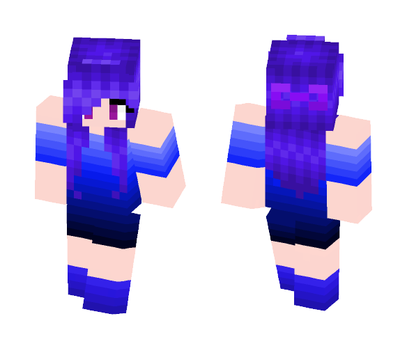 purple and blue - Female Minecraft Skins - image 1