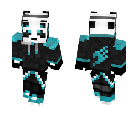 Cyan/Blue Panda - Male Minecraft Skins - image 1