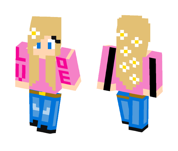 Love Flower Girl - Girl Minecraft Skins - image 1