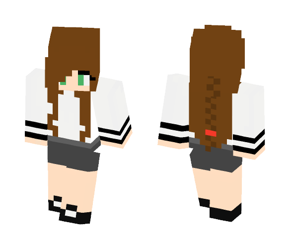 Yandere Girl with braid!! :D - Girl Minecraft Skins - image 1