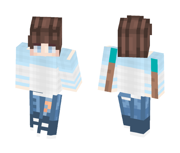Modern jeans with white T-shirt - Male Minecraft Skins - image 1