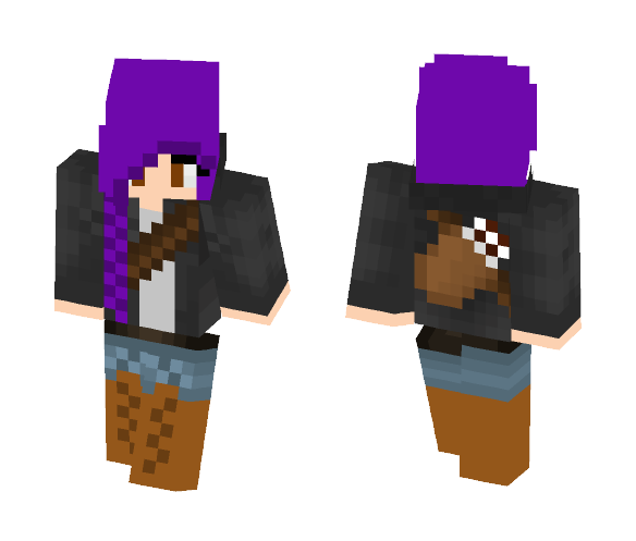 Catnis with purple hair!! - Female Minecraft Skins - image 1