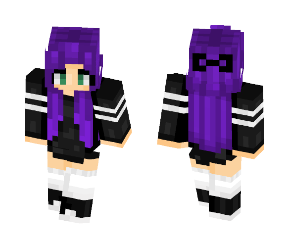 Purple Tomboy-Lovedaye - Female Minecraft Skins - image 1