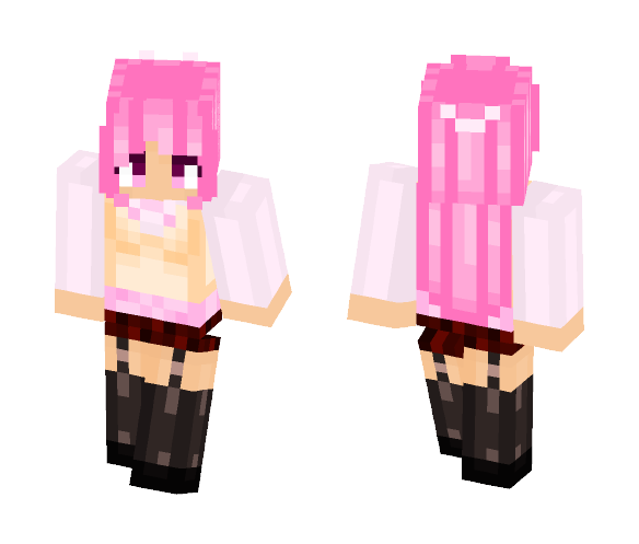 Pink School Girl - Girl Minecraft Skins - image 1