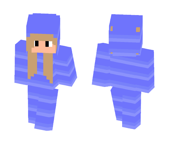 Slither.io Onesie Girl - Blue - Girl Minecraft Skins - image 1