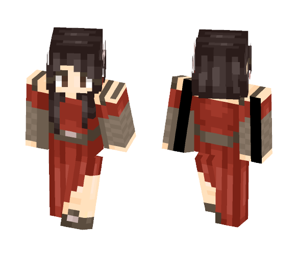 Girl with Red Dress - Μαcαrοη_ - Girl Minecraft Skins - image 1