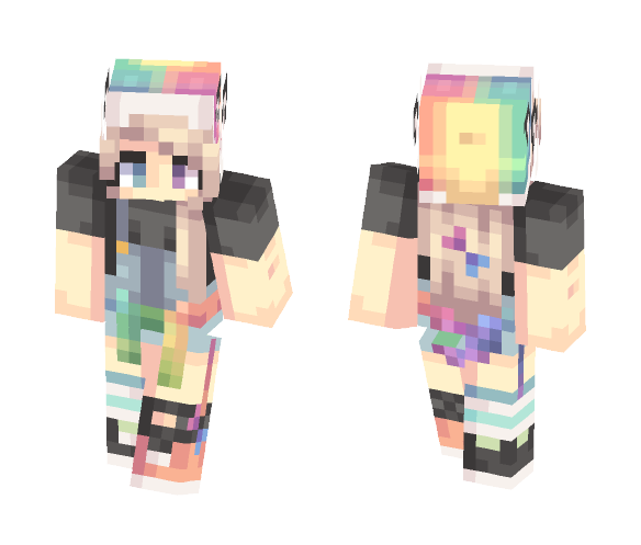 Technicolour Beat // ST - Female Minecraft Skins - image 1