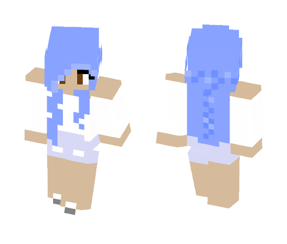 Girl with braided hair!! :D - Color Haired Girls Minecraft Skins - image 1