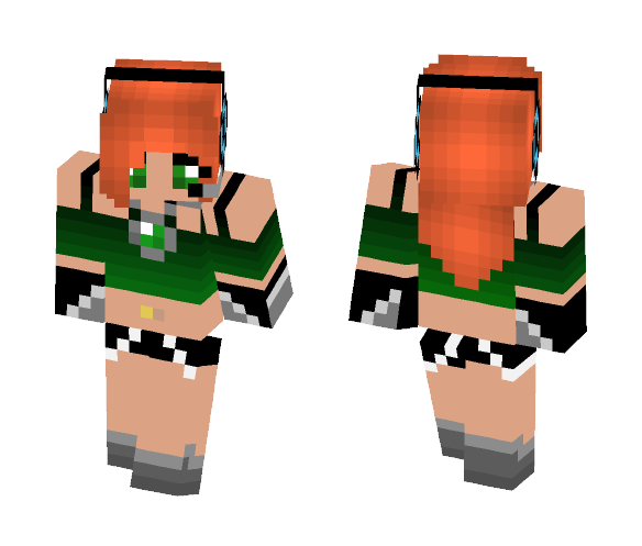 Ginger Girl Gamer - Girl Minecraft Skins - image 1