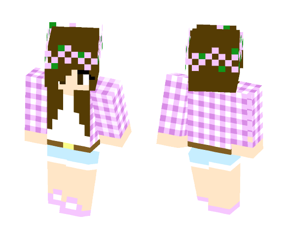 Purple Outfit - Female Minecraft Skins - image 1