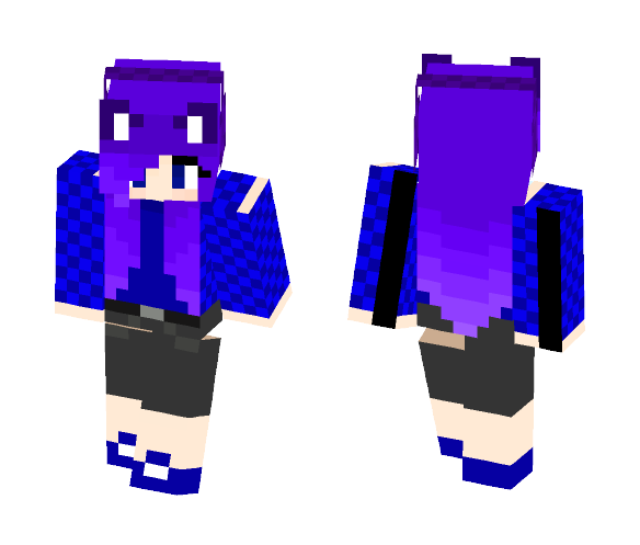 purple and blue girl - Girl Minecraft Skins - image 1