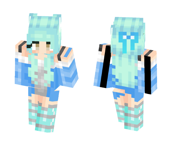 Blue Kawaii Girl - Girl Minecraft Skins - image 1