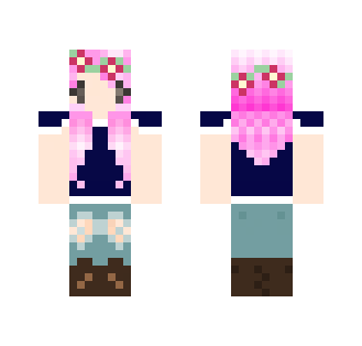 Pretty girl in pink ♡ - Girl Minecraft Skins - image 2