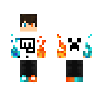 Brofist Kid Fire And Ice ! - Male Minecraft Skins - image 2