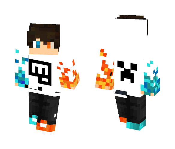 Brofist Kid Fire And Ice ! - Male Minecraft Skins - image 1