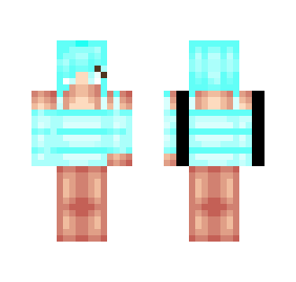 bby blue w/ smol shorts - Female Minecraft Skins - image 2