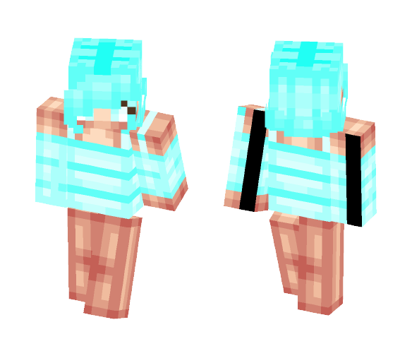 bby blue w/ smol shorts - Female Minecraft Skins - image 1