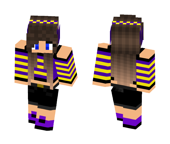 Purple and Yellow Girl - Girl Minecraft Skins - image 1