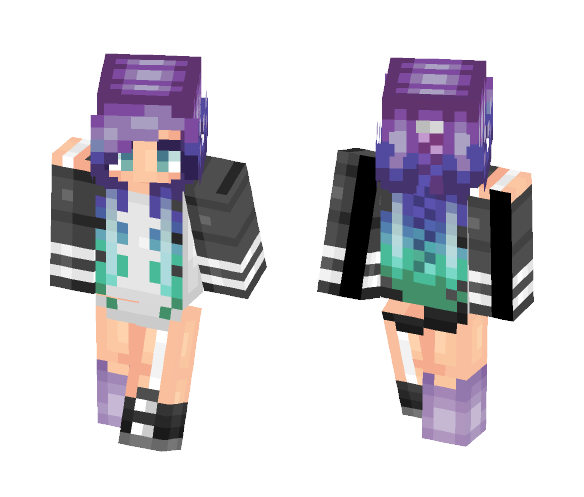 Purple Hair - Female Minecraft Skins - image 1