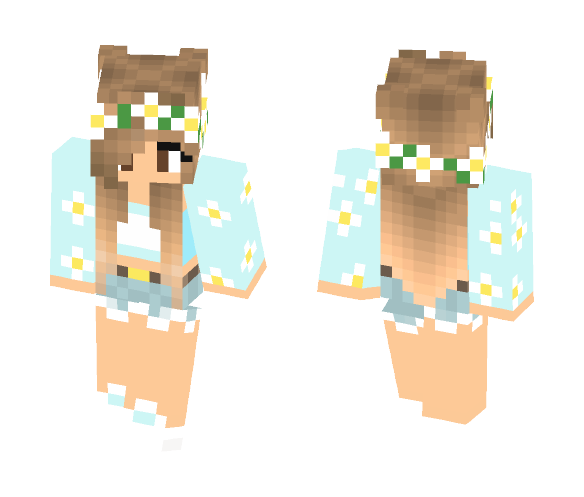 Flower Summer Girl - Girl Minecraft Skins - image 1