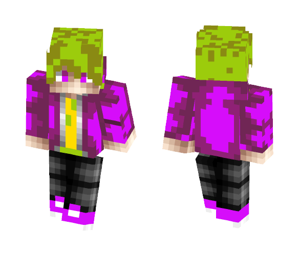 Purple Hoodie - Male Minecraft Skins - image 1