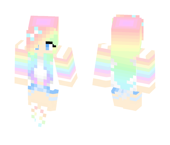 Pastel Rainbow Girl - Girl Minecraft Skins - image 1