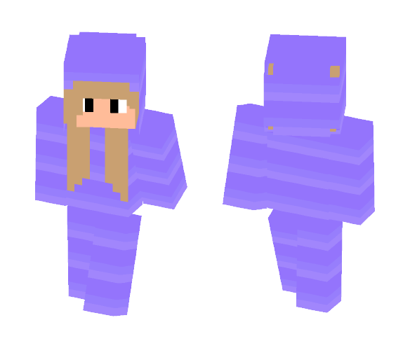 Slither.io Onesie Girl - Purple - Girl Minecraft Skins - image 1