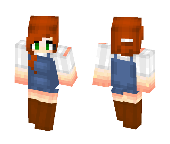 KaWarrior ~ Orange Farm Girl - Girl Minecraft Skins - image 1