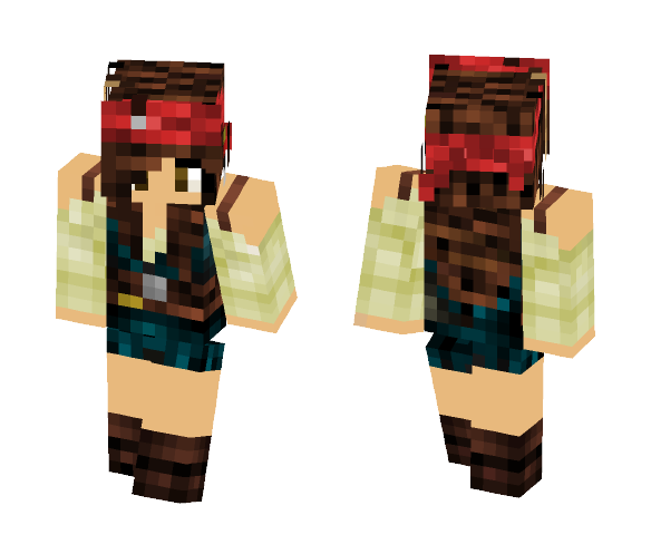 Jack Sparrow Girl - Girl Minecraft Skins - image 1