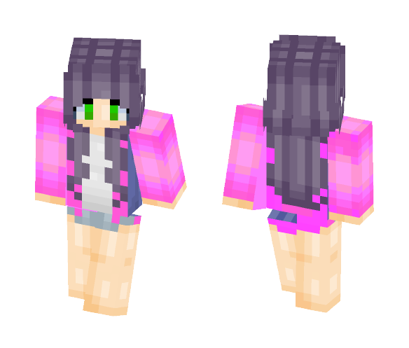 Cute Girl With Pink Top - Cute Girls Minecraft Skins - image 1