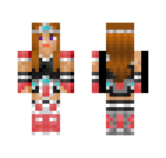 Woman in Pink Diamond Armor Set - Female Minecraft Skins - image 2
