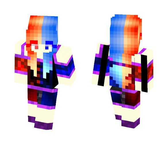 Fire and Water - Female Minecraft Skins - image 1