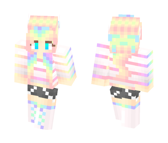 Cute Rainbow Girl - Cute Girls Minecraft Skins - image 1