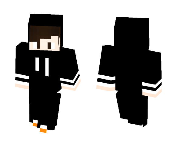 Black & White Hoodie - Male Minecraft Skins - image 1
