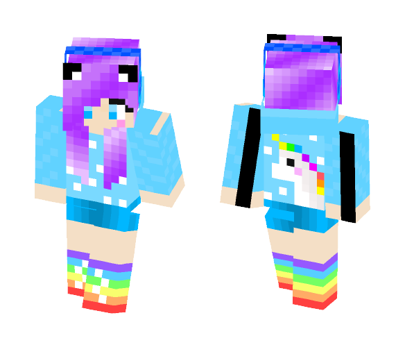 Unicorn Girl Minecraft Skins Layout | Hot Sex Picture