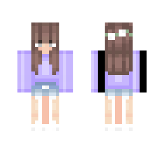 Lilac Tumblr Girl - Girl Minecraft Skins - image 2