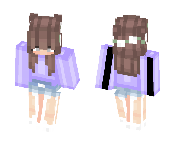 Lilac Tumblr Girl - Girl Minecraft Skins - image 1
