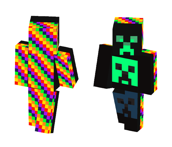 rainbows and creepers - Male Minecraft Skins - image 1