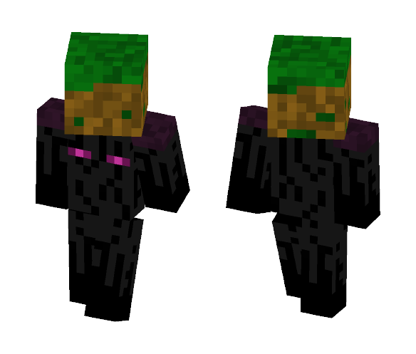 Baby Enderman Holding Grass - Baby Minecraft Skins - image 1