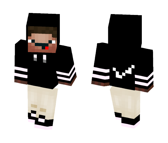 Derpy Steve ( With black hoodie - Male Minecraft Skins - image 1
