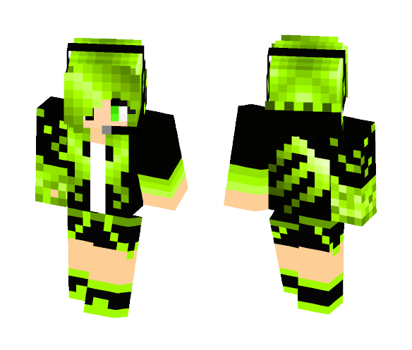 Gamer monster girl (green) - Girl Minecraft Skins - image 1